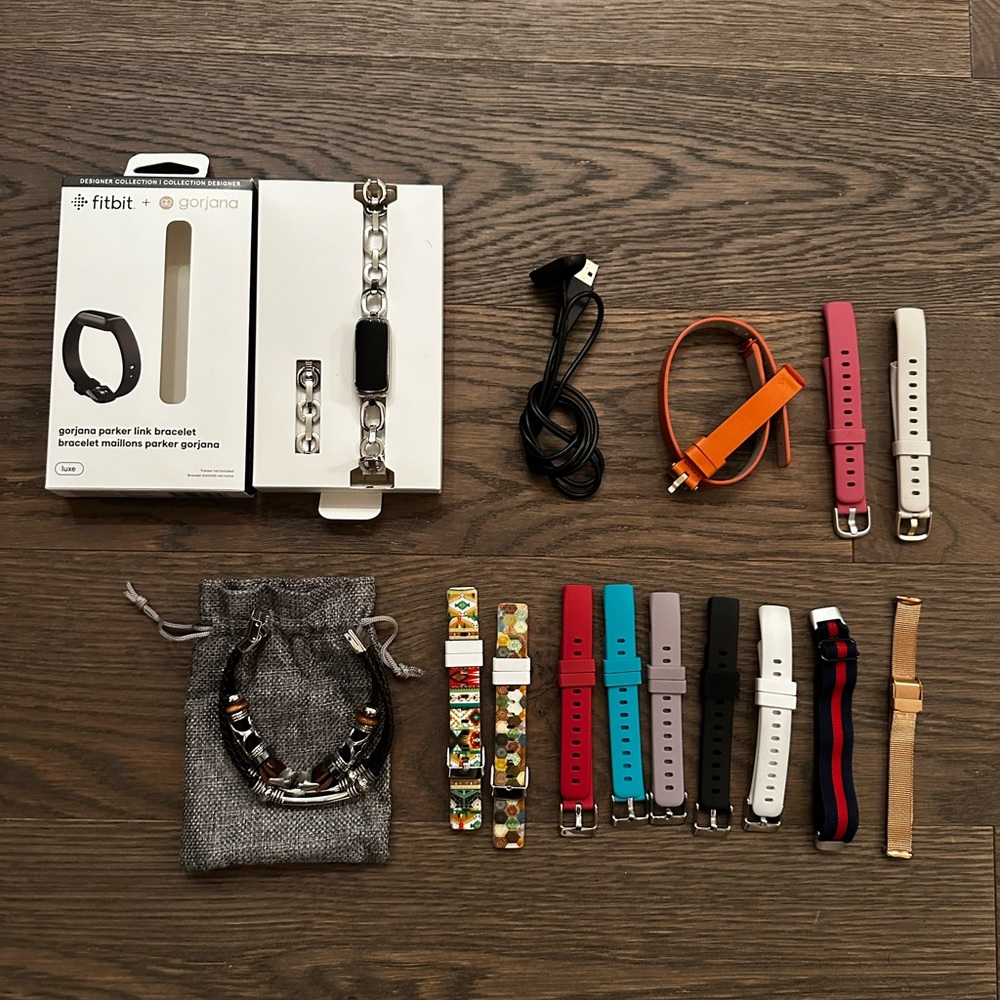 Fitbit Luxe Orchid Platinum Stainless Steel Gorjana